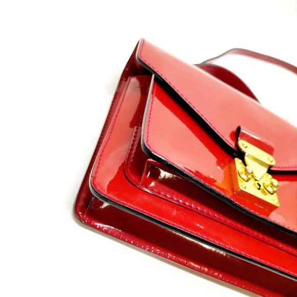 Louis Vuitton Red Patent Leather Hand Bag mon-541-091225 - Picture 12 of 12